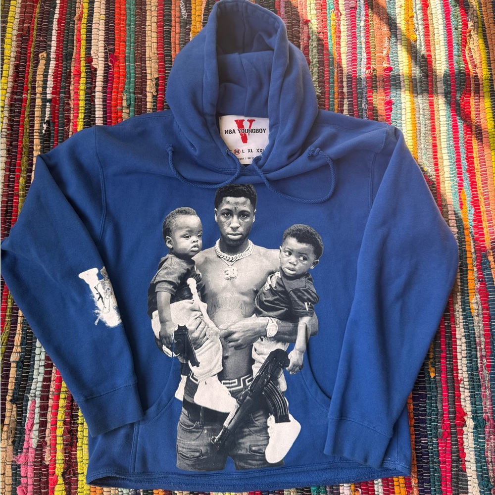 Rare Blue NBA YOUNGBOY VLone Hoodie